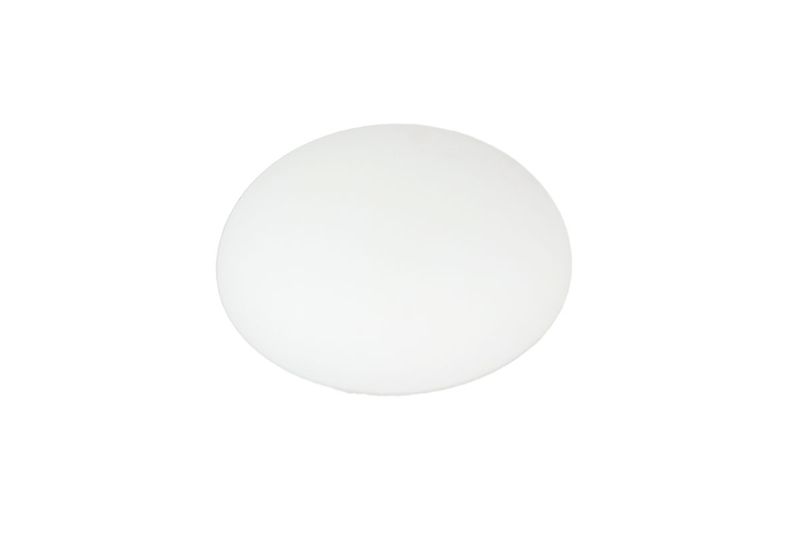 Luminaria plafón blanca Ella 1 luz E27 60 W Eglo, vista frontal del difusor circular blanco