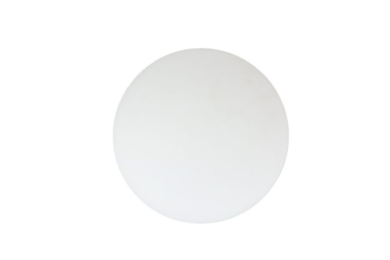Luminaria plafón blanca Ella 1 luz E27 60 W Eglo, vista frontal del difusor circular blanco