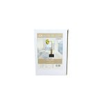 Luminaria de pared colgante Hara 1L E27 dorado/negro Home Delight, empaque frontal con fotografía del producto instalado