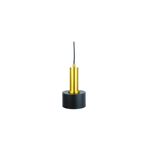Luminaria de pared colgante Hara 1L E27 dorado/negro Home Delight, detalle del socket dorado y base negra con cable
