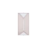 Luminaria de pared exterior Planos 2L E27 IP54 60W blanco Blumenau, vista frontal del cuerpo rectangular con difusores