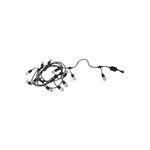 Cadena de luces socket negro 12 L 7.32 m E26 General Lighting, cable negro enrollado con bombillos LED transparentes