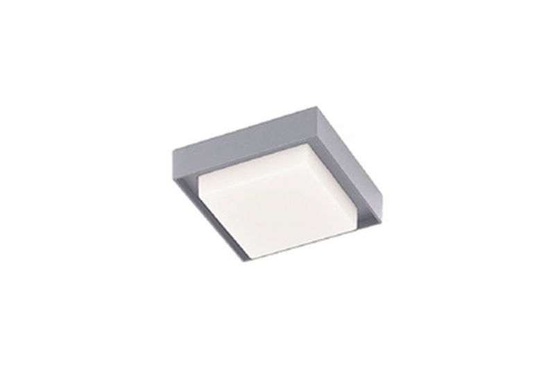 Luminaria plafón para exterior LED Okab I gris 15 W 920 lm 6500 K IP54 127 V Tecnolite, vista en ángulo desde arriba