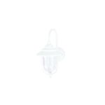 Luminaria pared exterior Bixa blanco zona costera 1L E27 IP44 Tecnolite, farol de frente con protector de vidrio y asa