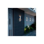 Luminaria exterior pared Fussen 3 2xG9 100-240V blanco Blumenau, instalada en fachada exterior iluminando la pared