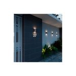 Luminaria exterior pared Fussen 3 2xG9 100-240V marrón Blumenau, instaladas en pared exterior iluminando un pasillo