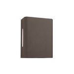 Luminaria exterior pared Fussen2 2xG9 100-240V marrón Blumenau, vista frontal del cuerpo rectangular texturizado