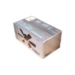 Ventilador de techo interior con luz pequeño 30 pulgadas bronce antiguo 60 W Designers Lighting, en su caja de cartón