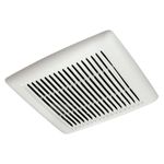 Extractor de aire techo baño 10 pulgadas 110 CFM E-Star Broan, primer plano de la rejilla blanca frontal