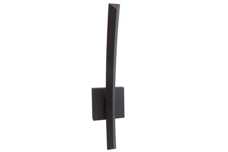 Luminaria de pared exterior LED Australis 9 W 3000 K IP44 gris Tecnolite, vista frontal del diseño delgado y alargado