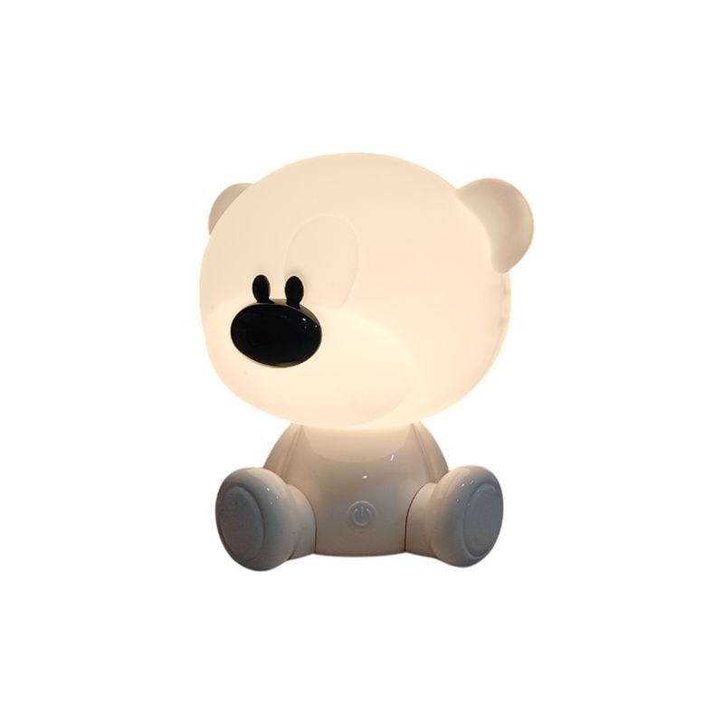 Luminaria mesa infantil osito 1 lúmen 2.5 W 5 V 4000 K + RGB Ikelite, encendida con luz blanca cálida
