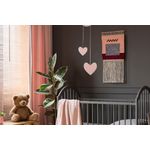 Luminaria colgante infantil corazones LED 6 W 2700 K Ikelite, dos lámparas rosadas suspendidas en cuarto de bebé