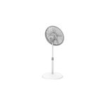 Abanico de pedestal 18 pulgadas 3 velocidades modelo M1820 blanco Lasko, vista frontal completa sobre fondo blanco