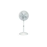 Abanico de pedestal 18 pulgadas 3 velocidades modelo M1820 blanco Lasko, vista frontal completa sobre fondo blanco