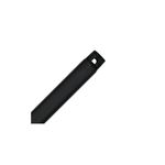 Extensión para abanico de 24 pulgadas Hunter negro, tubo cilíndrico con rosca en el extremo superior