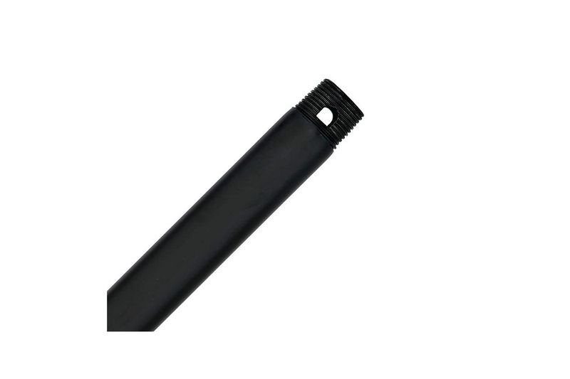 Extensión para abanico de 24 pulgadas Hunter negro, tubo cilíndrico con rosca en el extremo superior