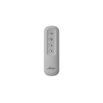 Control remoto para abanico con luz sin receptor universal Hunter gris, vista frontal con botones y logotipo