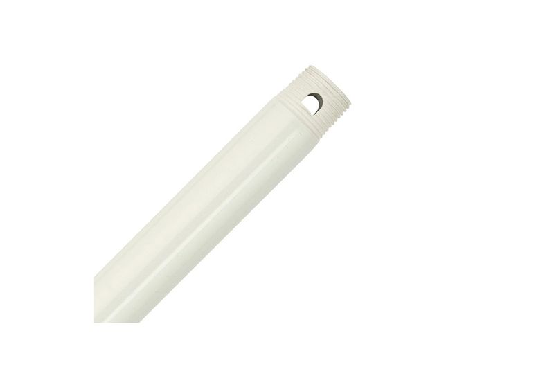 Extensión para abanico de 72 pulgadas Hunter blanco, tubo cilíndrico largo con rosca en el extremo superior