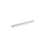 Perfil de aluminio lineal individual 1 m 17x9 mm blanco Blumenau, vista diagonal del riel extendido sobre fondo blanco