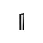 Perfil lineal plano individual de empotrar 1 m 25x14.5 mm negro Blumenau, vista frontal del perfil con difusor blanco
