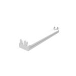 Luminaria LED Mod. 200 Fit 2x18 W 48'' con tubo-complex Sylvania, vista diagonal del equipo blanco sobre fondo blanco