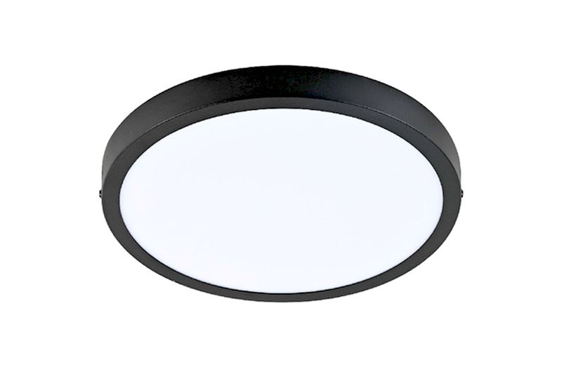 Luminaria sobreponer LED Ankaa IV negro redondo 24 W 1600 lm 6500 K 100-240 V Tecnolite, vista frontal del plafón circular