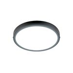 Luminaria sobreponer LED Ankaa IV negro redondo 24 W 1600 lm 6500 K 100-240 V Tecnolite, encendida vista frontal
