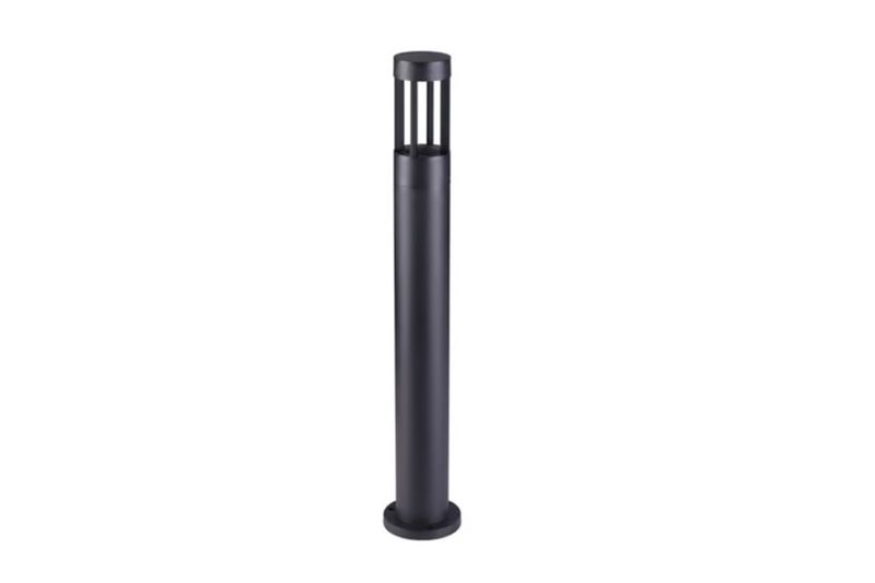 Bolardo LED Draco 61 cm 9 W 3000 K 418 lm 100-240 V IP65 Tecnolite, poste cilíndrico negro con difusor superior