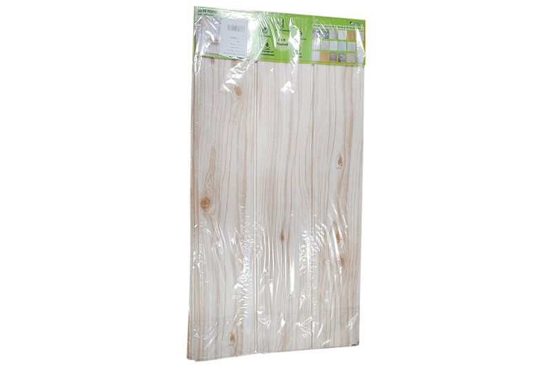 Revestimiento de pared wall panels wood effect 70x70 cm 4 piezas natural New Space, empaque plástico con etiqueta verde