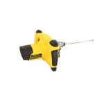 Mezclador para pasta 1400 W 2 velocidades Stanley, vista lateral del equipo amarillo con varilla mezcladora metálica