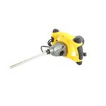 Mezclador para pasta 1400 W 2 velocidades Stanley, vista lateral del cuerpo amarillo y el eje metálico extendido