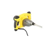 Mezclador para pasta 1400 W 2 velocidades Stanley, vista lateral del motor amarillo y el eje metálico