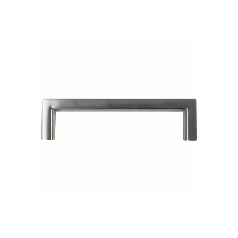 Jaladera de barra Cosmo de 3-3/4 pulgadas níquel satinado Laurey, vista frontal del tirador metálico