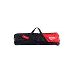Bolso de transporte para torre de iluminación Rocket Milwaukee, vista lateral en color negro con detalles en rojo