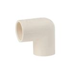 Codo liso CPVC 90 grados 3/4 pulgadas Durman, pieza de color blanco en ángulo recto