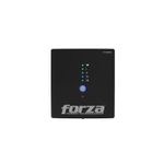 UPS/Batería 1200 VA/600 W 120 V NEMA-5-15P 8 salida + RJ45 Forza, vista frontal del panel con botón de encendido azul