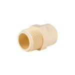 Adaptador macho CPVC Durman de 1/2 pulgada, pieza de plástico color crema con rosca externa