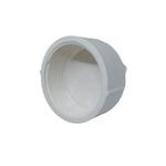 Tapón PVC hembra rosca agua potable 1/2 pulgadas Durman, vista superior del interior con la rosca expuesta