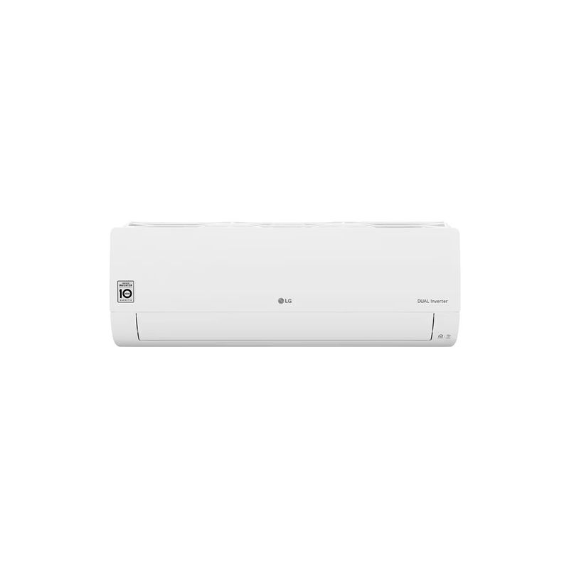 Evaporador 12000 BTU 220 V SEER 17.5 WIFI LG, unidad interior de color blanco vista de frente