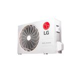 Condensador 12000 BTU 220V SEER 17.50 WIFI LG, unidad exterior blanca con rejilla circular y logo LG frontal