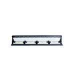 Patch panel Newlink Cat5e de 24 puertos, vista frontal del panel negro con conectores RJ45 y ranuras de montaje
