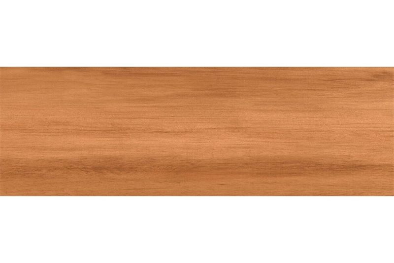 Baldosa 18 x 55 Laka FD natural madera brillante Lamosa, vista frontal de la pieza con textura de veta de madera