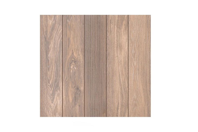 Baldosa 54 x 54 Olimpo-AD HD madera Serra Azul, vista cenital de la pieza con diseño de vetas y nudos naturales