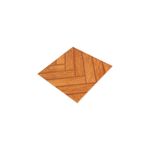 Baldosa 45x45 Acacia café madera BR Cecafi, vista cenital de la pieza cuadrada con diseño de vetas de madera café