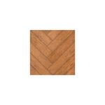 Baldosa 45 x 45 Acacia café madera BR Cecafi, vista frontal de la pieza con diseño de vetas de madera en espiga