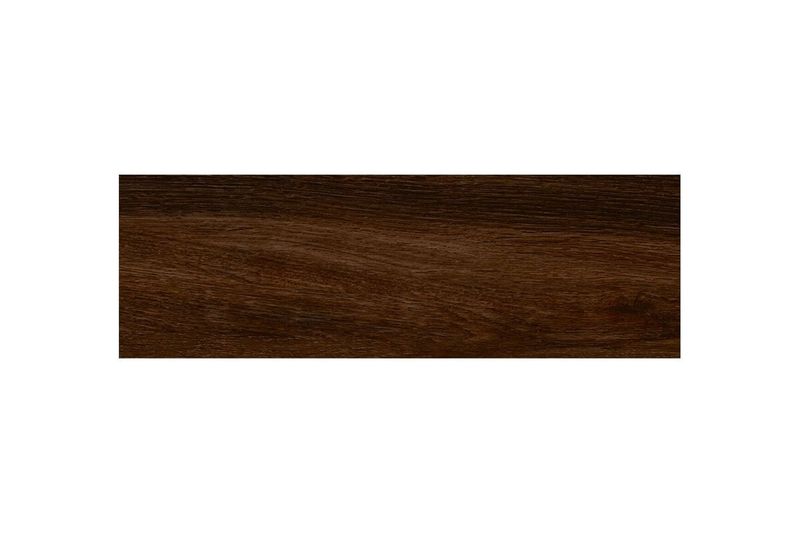 Baldosa 20x90 Naturawood caoba madera Porcelanite, vista frontal de la pieza con vetas naturales de madera