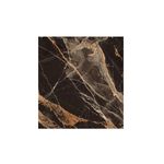 Porcelanato 120x120 Sunhearrt, plano detalle de la superficie negra con vetas marmoleadas en tonos ocres y grises
