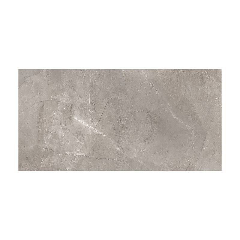 Porcelanato 60x120 Adobe Graphite Mármol BR Sunhearrt, vista frontal de la pieza con vetas naturales y acabado brillante