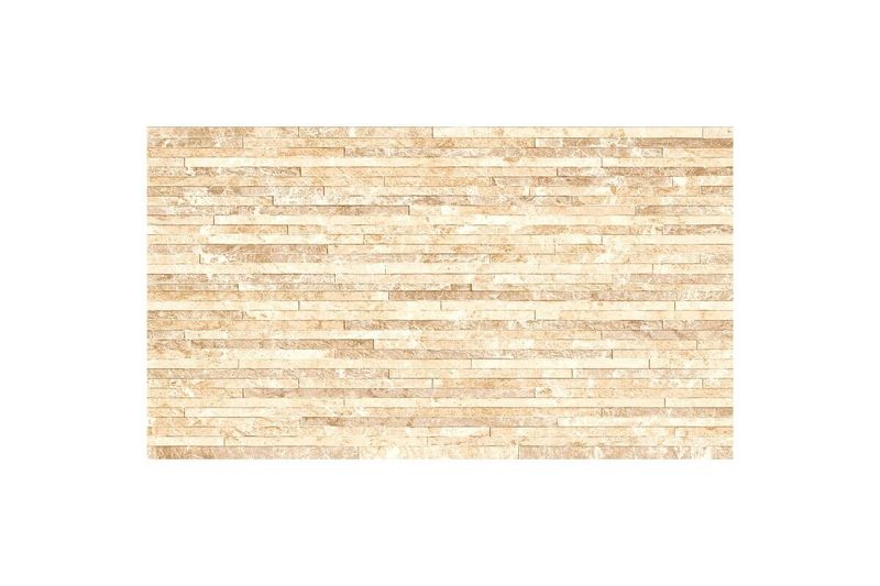 Fachaleta 32 x 57 Versano beige HD RLV satinado Fioranno, composición de varias piezas instaladas simulando una pared