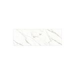 Porcelanato 80x240 15 mm Carving Pacific White Mármol Sinsa, pieza rectangular blanca con vetas grises marmoleadas